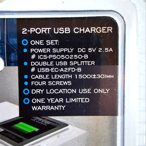 2 Port USB Charger EZ Collection Intelligent Charging System 4 FD-B NEW Sealed - Picture 9 of 9